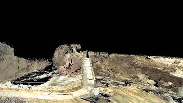 Point Cloud Animation of the Minneopa Falls Bridge at Minneopa State Park