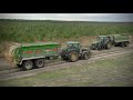  xxl epandage dans les landes   2 john deere 8r  2 epandeurs bergmann