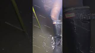 24.Playing In The Water While Wearing Hunter Rain Boots, The Boots Got Completely Filled With Water.