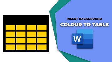 How to insert background color to table in word