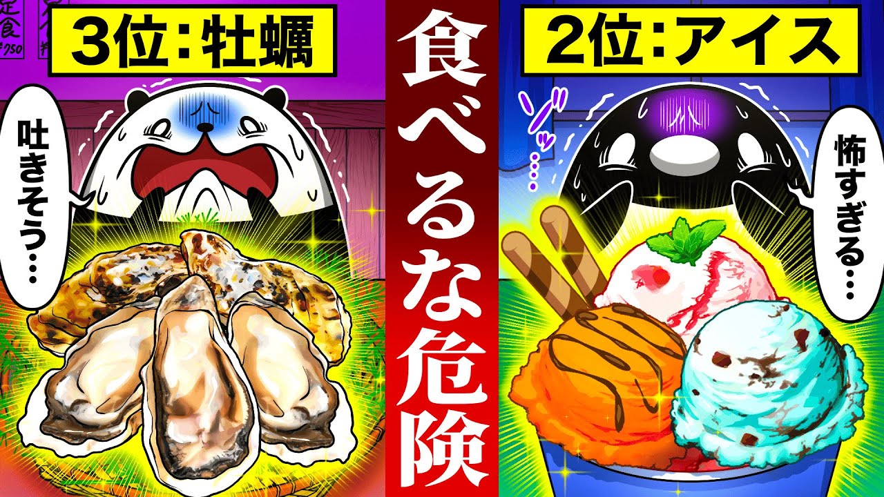 【超危険】食中毒が起きやすい食べ物ランキング【アニメ】