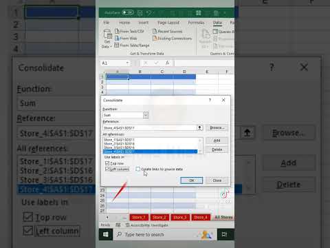 How To Consolidate Data From Different Sheets In Excel Shorts 