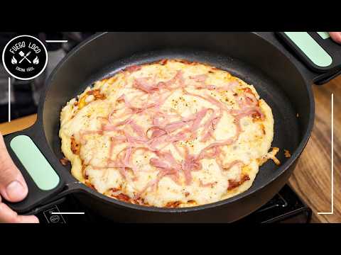 PIZZA Líquida en Sartén PROTEICA con QUESO COTTAGE 🍕 ¡La masa se hace en 1 minuto!