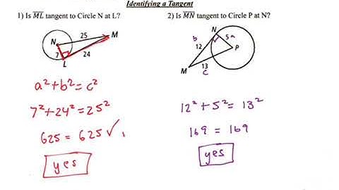 Geometry 12.1 Tangent Lesson Videos