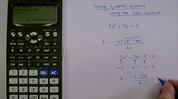 Casio fx-991EX Classwiz Calculator tutorial - Solving a quadratic equation