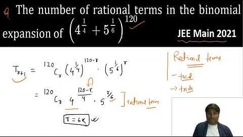 Find the number of rational terms in #Binomial Expansion ,PYQ 2021 jee main #shortcut  #tricks