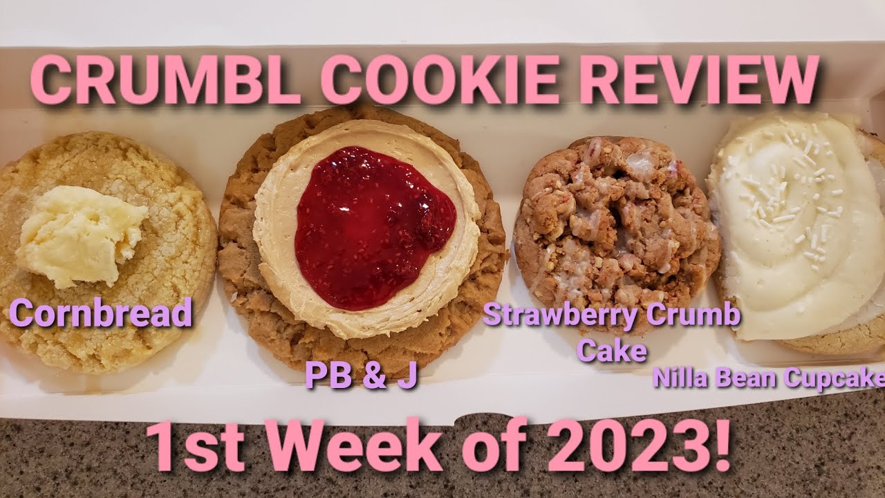 CRUMBL Cookies Review😊 Strawberry Crumb Cake, Cornbread, PB & J, and ...