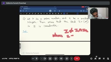 Live session (Week-5) || Computational Commutative Algebra ||NPTEL Course|| Siddhartha Pramanik