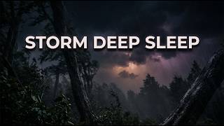 Howling Wind Sounds for Sleeping | Dark Forest Storm Sleep | Heavy Wind Light Rain | 10 Hours