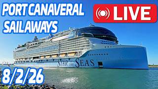 🔴 LIVE: 5 Cruise Ships Sail Away from Port Canaveral! | Star of the Seas, MSC Seashore & More