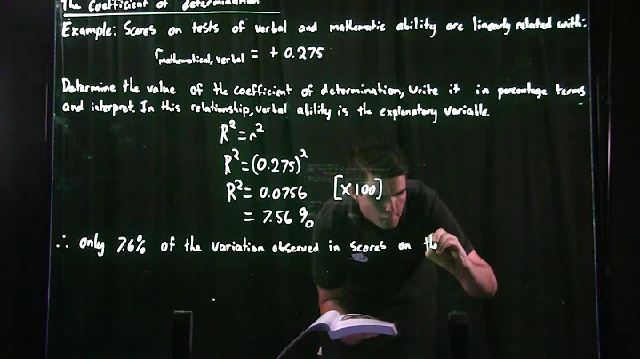 Calculating and interpreting coefficient of determination