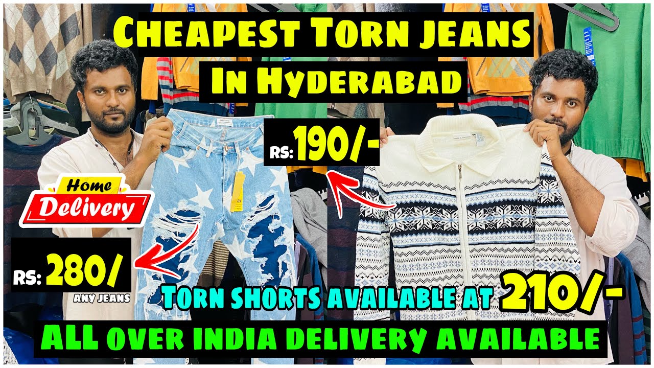 Cheapest torn jeans in Hyderabad only 280/ any jeans / all over India