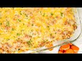 Quick &amp; Cheesy Stuffing Zucchini Bake
