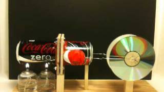 Horizontal Pop Can Stirling Engine