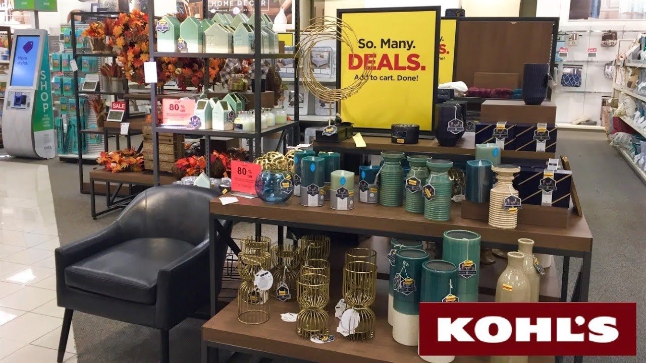 KOHL'S HOME DECOR ACCENT FURNITURE FALL DECORATIONS SHOP WITH ME SHOPPING STORE WALK THROUGH 