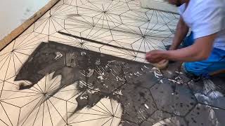 Floor Installation With Designs Before And After