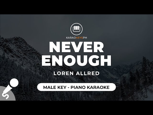Never Enough - Loren Allred (Male Key - Piano Karaoke) class=