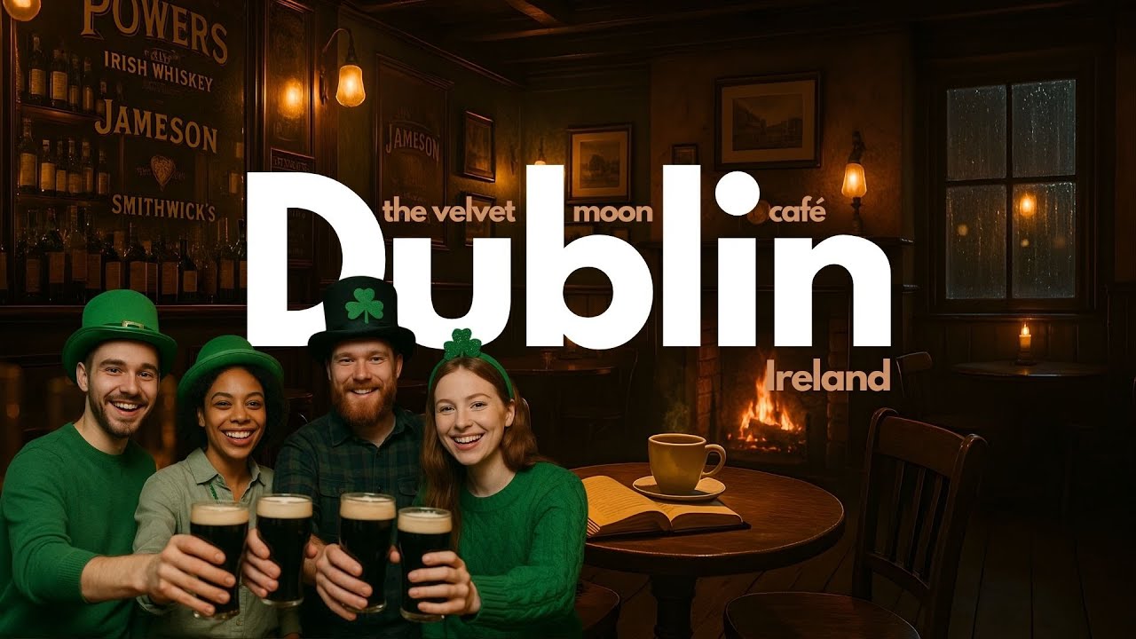 Cosy Irish Pub ☘️ | Slow Live Folk by the Fire | Coffee, Calm & Irish Hearth | The Velvet Moon Café