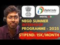 NeGD Summer Internship Programme - 2025 | Government Internship | Complete Guide | Software Engineer