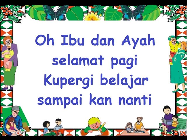 lirik PERGI BELAJAR - Lagu Anak - Cipt. Ibu Sud - Musik Pompi S. class=