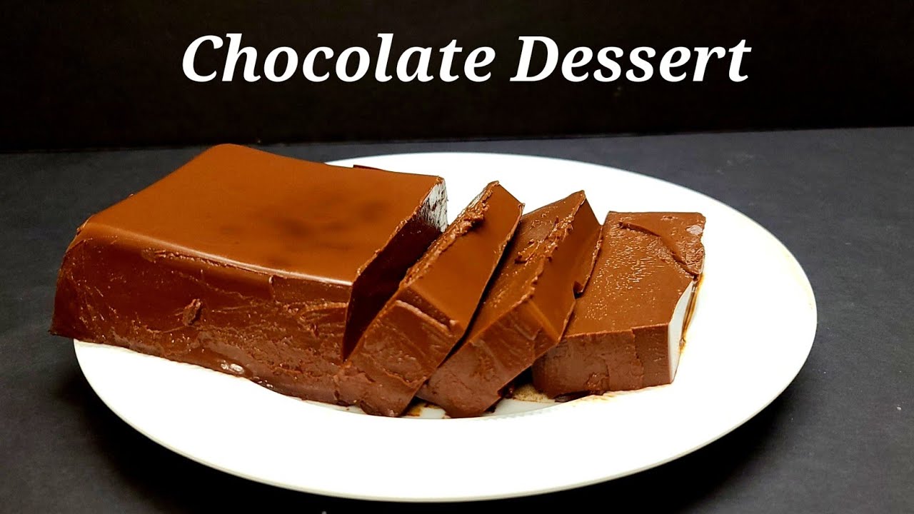 Chocolate Dessert No Flour No Oven 4ingredients Recipe Delicious