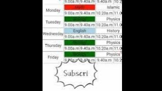 how to create school timetable using html css | Create a school timetable with html and css