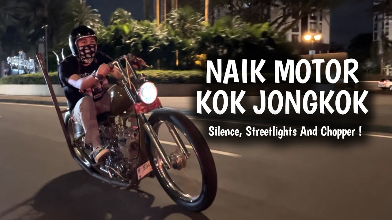 Chopper Night Ride Tangerang City Lights | The Silence of Freedom | Custom Chopper Motorcycle 
