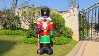 8 Feet Christmas Inflatable Nutcracker LightedAirblown Inflatable Christmas Decoration