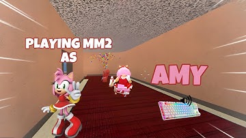 AMY DESTROYS TEAMERS IN MM2 + GAMEPLAY (KEYBOARD ASMR)
