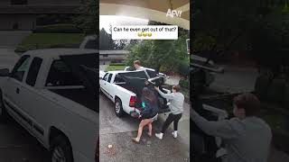 He's trapped and we can't stop laughing #fail #funny #shorts