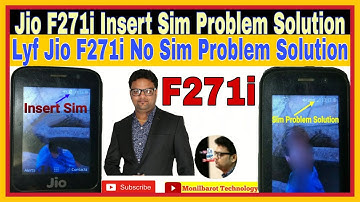 Jio F271i Insert Sim Problem Solution l Lyf Jio F271i No Sim Problem Solution l  Jio F271i l Video