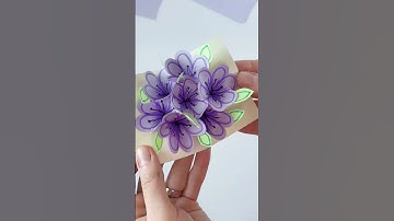 DIY flower pop-up card🌸