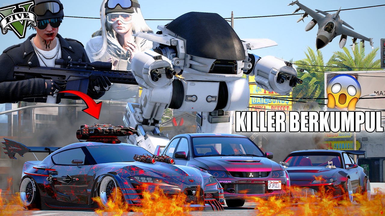 KEGANASAN SEMUA MOBIL KILLER DOBRAK !! MENGHANCURKAN MUSUH DALAM SEKEJAP !! GTA 5 ROLEPLAY