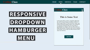 Responsive Drop Down Hamburger Menu | Responsive Navigation Bar Using HTML, CSS & JavaScript