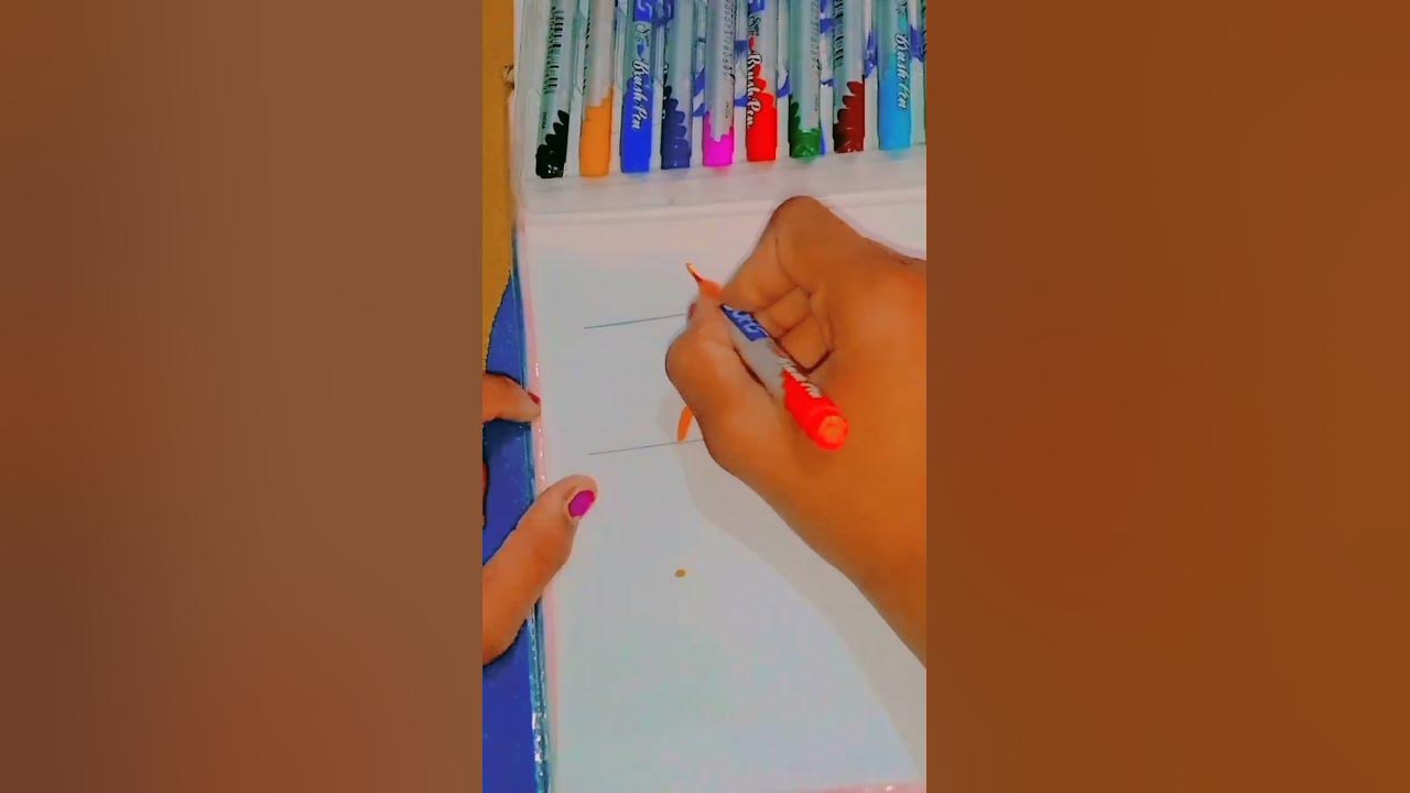 how-to-write-brush-pen-shorts-please-like-and-subscribe-youtube