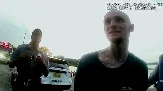 Robber Jumps From Bridge to Escape Police #bodaycam #crime #TrueCrime #RealCrime