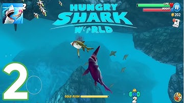 Hungry Shark World - Gameplay Walkthrough Part 2 - L: Goblin Shark (iOS, Android)