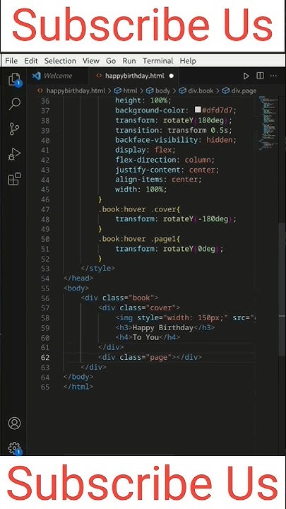 Happy Birthday Card | HTML CSS JAVASCRIPT | How to make Birthday Card ...