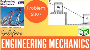 Engineering Mechanics, solution, Problem 2.107, Timoshenko, Equilibrium Equations, Friction