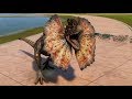 Jurassic World Evolution - Dilophosaurus & Troodon Breakout & Fight! (1080p 60FPS)