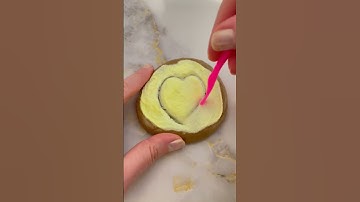 Squid Game Heart 💛 Air Dry Clay  Dalgona Cookie #shorts #squidgame #dalgona