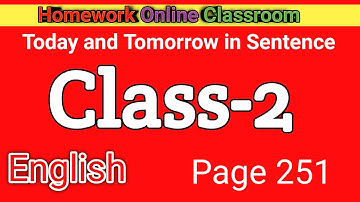 Class 1 Amar Bangla Boi Part 3 ।। Today and Tomorrow।। Homework Online Classroom.