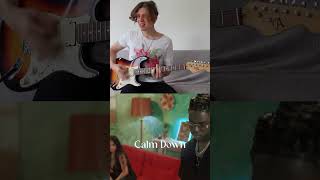 Rema, Selena Gomez - Calm Down  (guitar cover, rock version) [intro]  #short