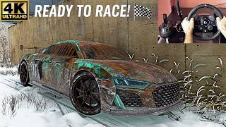 RESTORED & RACED VS HYPERCARS Audi R8 V10 GT RWD | FORZA HORIZON 6 Steering Wheel Gameplay RTX 5080