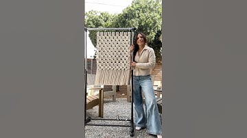 A new DIY macrame wall hanging pattern. ✨ #macrame #wallhanging #walldecor #tutorial #beginner