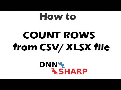 Count rows in a CSV or excel file using DNN Sharp's Action Form and Excel Generator Add-on