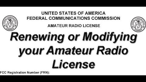 Renewing or Modifying your Amateur Radio License