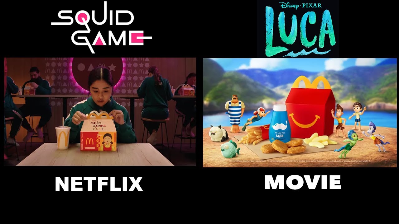 Squid Game Happy Meal VS Disney Luca McDonald's Happy Meal Commercial Side By Side Comparison Squid Game Happy Meal VS Disney Luca McDonald's Happy Meal Commercial Side By Side Comparison