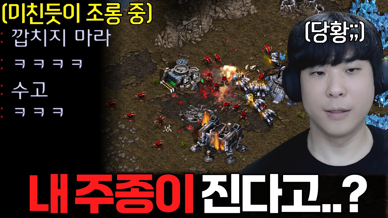 알파고의 주종 테란을 다른유닛 없이 저글링으로만 털어버리며 미친 듯이 조롱하는 상대;;