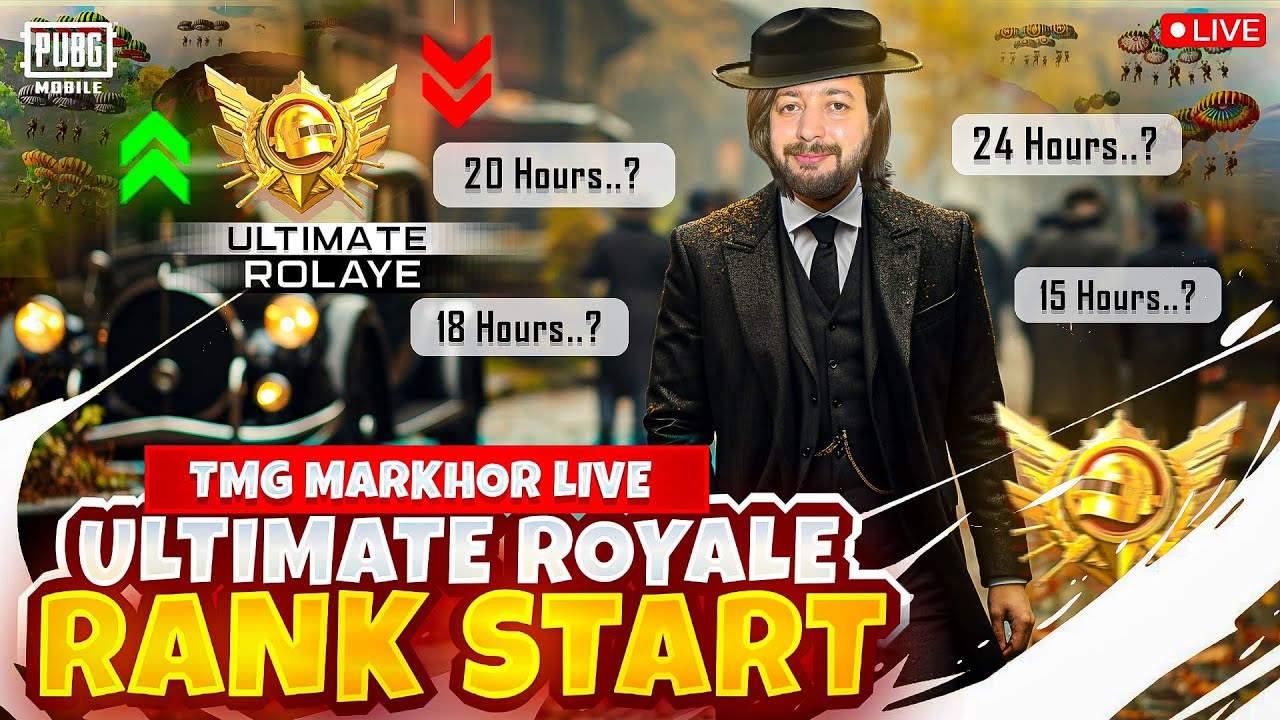 ULTIMATE ROYALE RANK PUSH START | TMG MARKHOR | PUBG Live Stream - YouTube